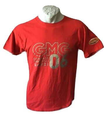MOTO GUZZI T-Shirt da uomo Maglia moto rossa cotone 100% maglietta Vintage 2006