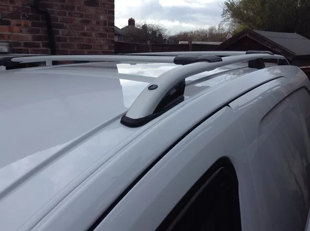 Vw Caddy Aluminium Roof Rail Bars Racks Set + Cross Bars 2010 Onward 2