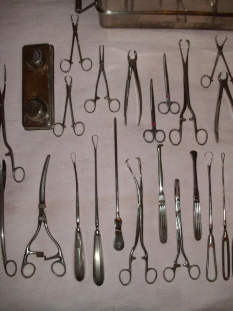 Alte antike gebr. Chirurgische Instrumente OP-Besteck / STIFENHOFER usw. Selten 4