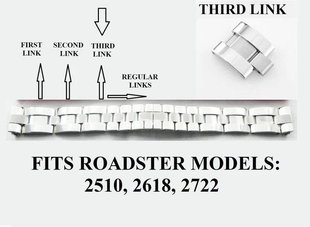 Pre Owned Cartier Roadster Stainless steel Bracelet Third link 18mm by 20.93mm l