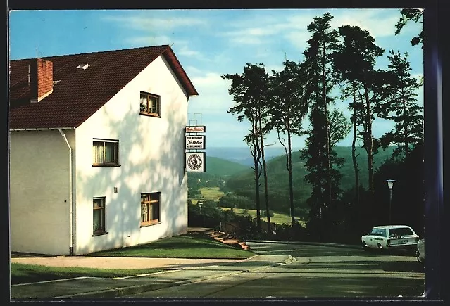 AK Busenbach-Albtal /Schwarzwald, Café-Restaurant Talblick, Leopoldstraße 80
