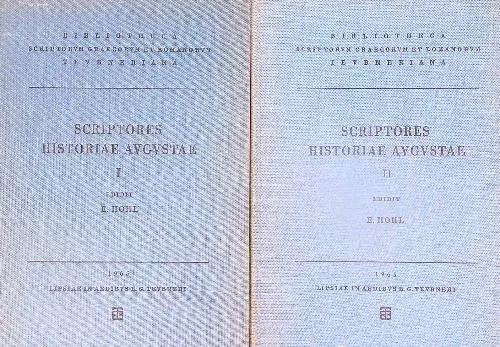 Scriptores Historiae Augustae. 2Vv Hohl E. Teubneri 1965 Bibliotheca Rilegato