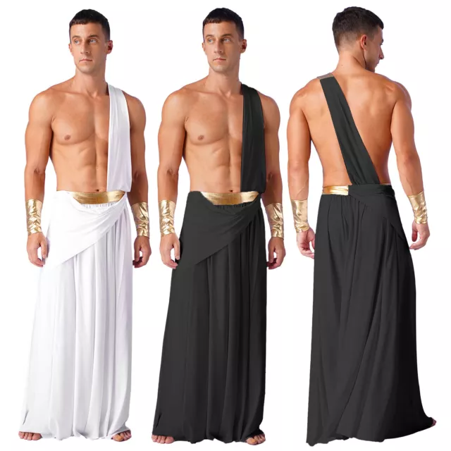 MENS ANCIENT GREEK Long Skirt Roman Toga Mens Greek Warrior Costumes ...