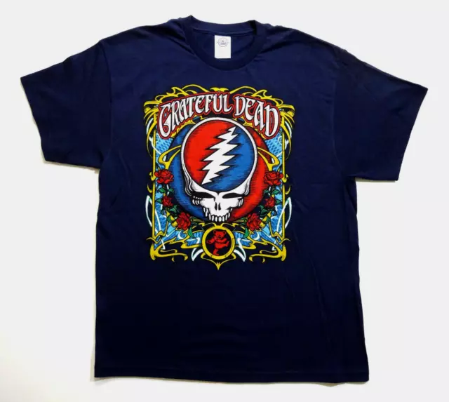 Grateful Dead Shirt T Shirt Steal Your Face Roses Dancing Bear GD 2000's L New