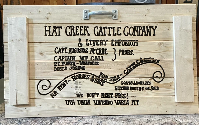 Lonesome Dove - Handmade - Rustic - Engraved - Sealed - *large only*