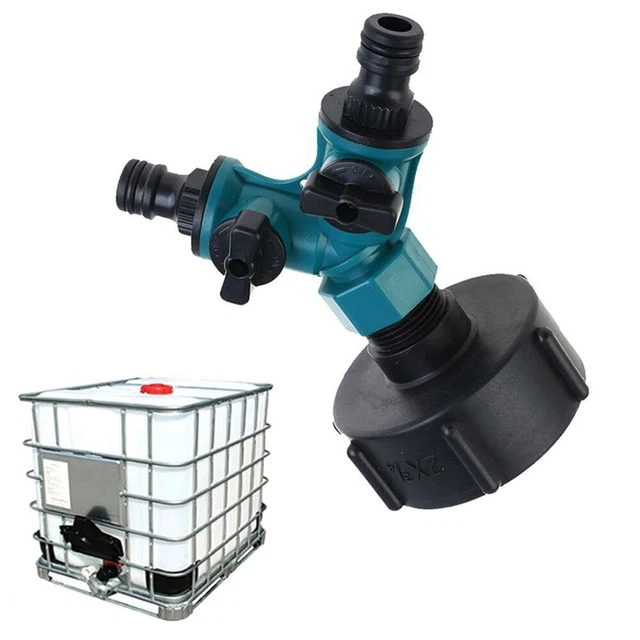 Rubinetto per serbatoio 1000 s60x6 IBC serbatoio IBC rubinetto giardino raccordo serbatoio 1000 litri con, coperchi 1/2 pollice adattatore serbatoio | Leroy Merlin