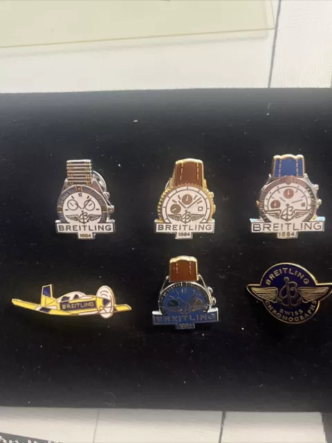 Rare Coffret De 6 Pin's Montre Breitling, Montre Suisse , Emblème , Logo Montre