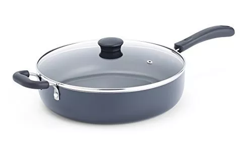 Grande casserole à saute friture profonde 5 Qt couvercle en verre couvercle antiadhésif poêle à foire