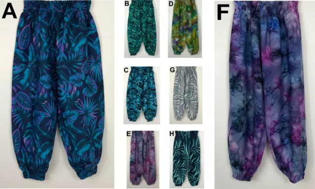 GIRLS TODDLER BABY KIDS HAREM TIE DYE LEAF PANTS BR3 Size / Age 1 2 3 4 5 6 8