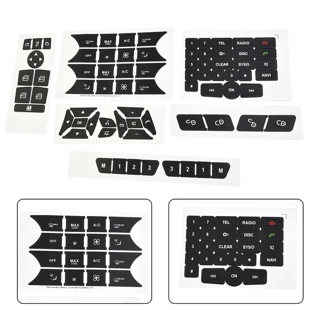 Autocollant De Réparation Pour Boutons Peugeot 308/3008/5008 - Vinyle Noir, Lettrage Blanc, Anti-reflets