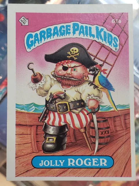 Topps Original 1985 Garbage Pail Kids 61a JOLLY ROGER card/sticker, VG-VF gpk