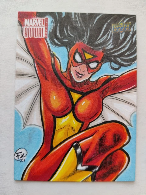 Spider Woman Jessica Drew Art of EFFIX  2020/21 UD Marvel Annual Sketch Card 1/1