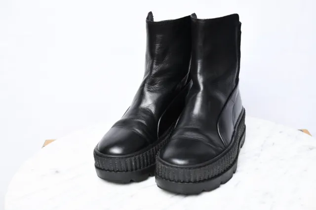 Puma Chelsea Sneaker Boot x Fenty Rihanna Leather Platform Boots Sz 7.5