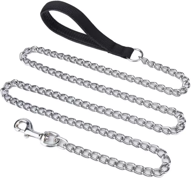 Metal Dog Leash Chew Proof Dog Chain Leash 6Ft Heavy Duty Sturdy Pet Dog Leash w