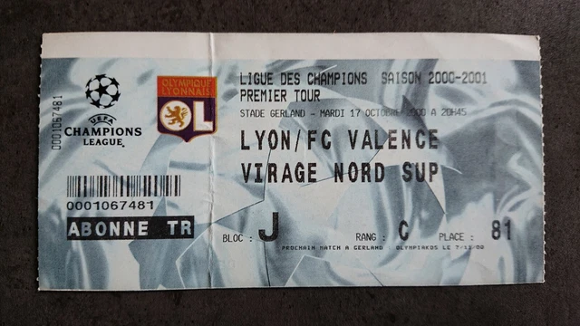MARSEILLE MILAN AC TICKET 2009 CHAMPIONS LEAGUE COLLECTOR OM