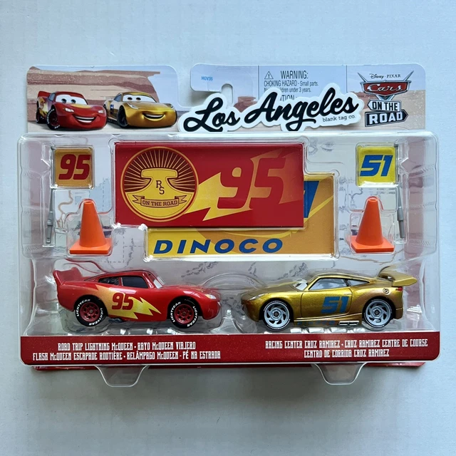 DISNEY PIXAR CARS ON THE ROAD 2022 LIGHTNING McQUEEN RACING CENTER CRUZ ...