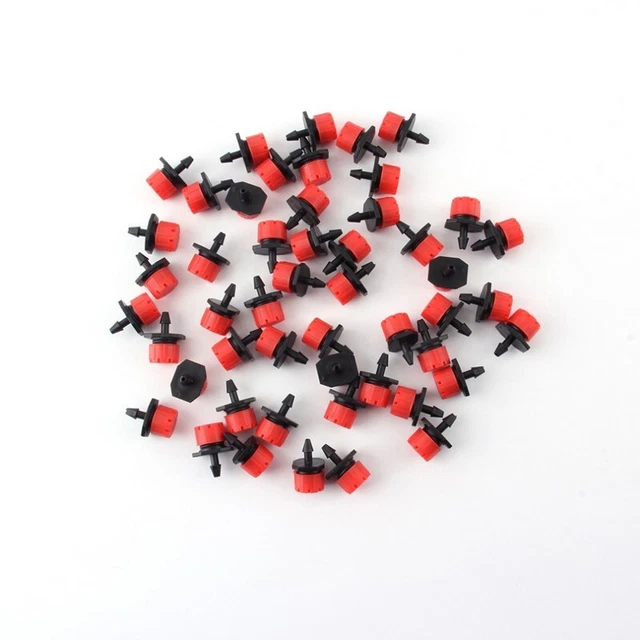 50Pcs 4mm/7mm Scolapiatti Irrigazione Emettitore Gocciolatori Tubo Irrigatori