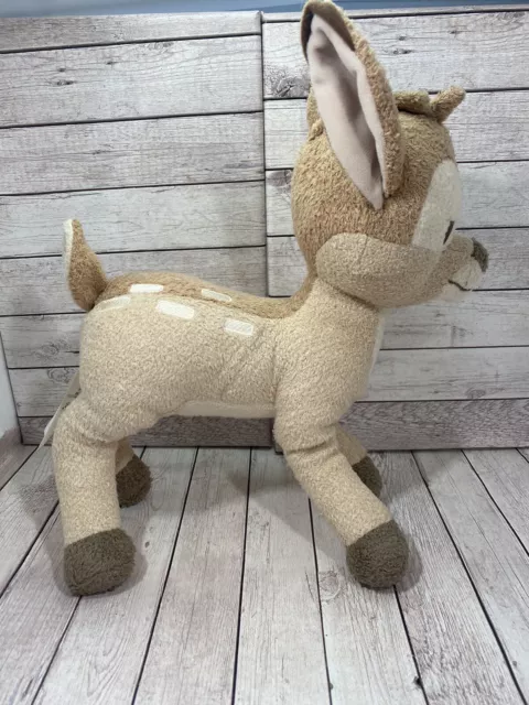 Disney Store Bambi Deer Fawn Brown Beige Soft Plush Stuffed Baby Toy 27cm