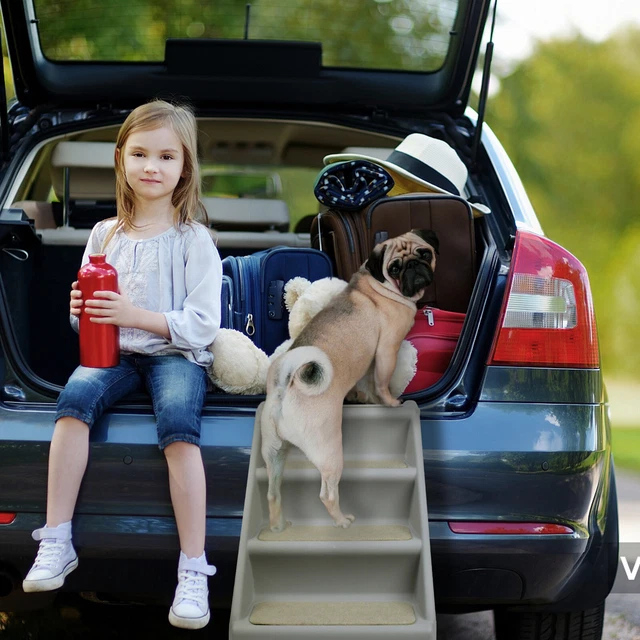Hundetreppe, 4 Stufen Haustiertreppe, klappbar, Steighilfe für Auto Katzentreppe 9