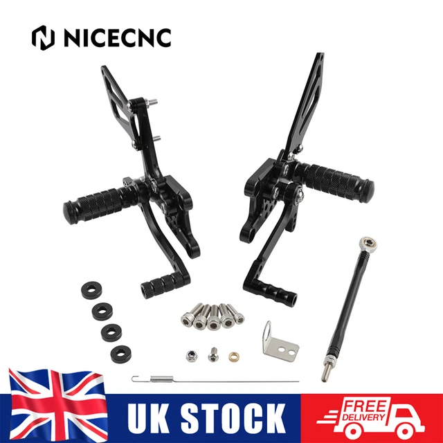 thumbnail image 2 of Arashi CNC Rearsets Foot Pegs For Suzuki GSXR750 / GSXR600 2006-2010 – Black Aluminum Alloy, HFN012B 2 of 3