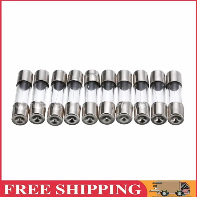 100 pz fusibili tubo di vetro per auto assortiti 10 tipi 0,2 A-20 A fusibile tubo di vetro fusibile fine