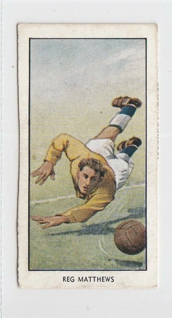 1955 D C Thomson Wizard Famous Footballers mauve #9 Reg Matthews, Coventry City