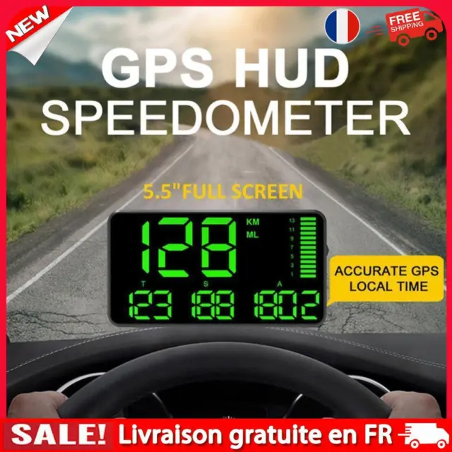 C90 Digital GPS Speedometer Car HUD Head Up Display Speeding Alarm System