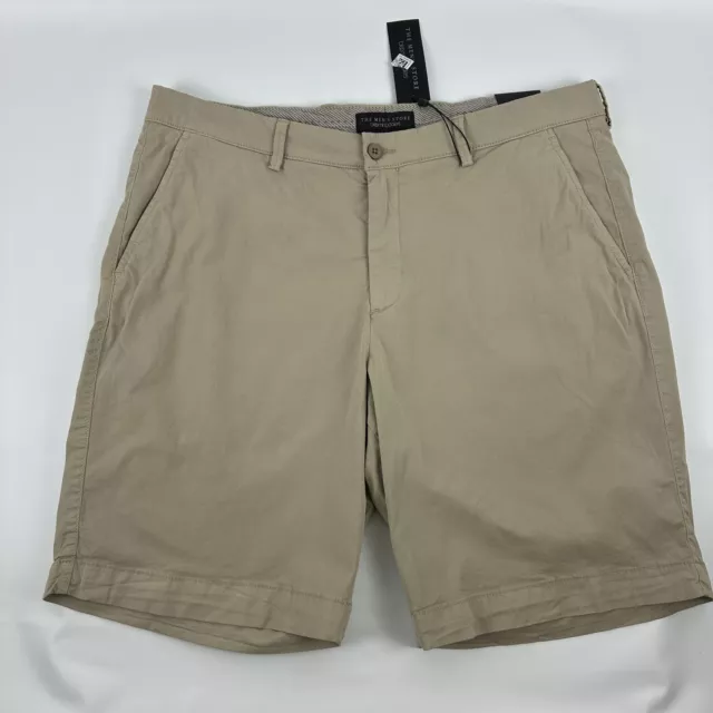 The Men's Store at Major Dept Store Twill Regular Fit Shorts Stone-36