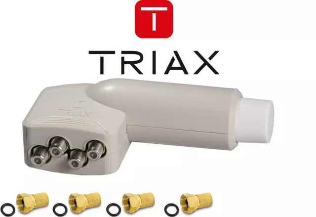 TRIAX QUAD LNB 0,1 dB DIGITAL Quattro Switch 4 Teilnehmer FULL HDTV HD 4K UHD