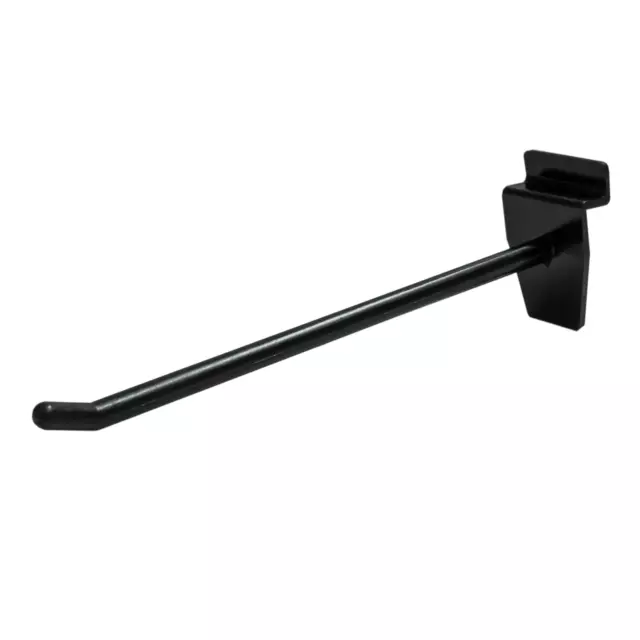 20pcs Slatwall Hooks Black Hard Plastic 150mm/6" Shop Retail Display (DS59/B150)