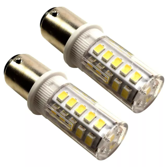 2x HQRP BA15D 1076 1130 1176 12-24V 32 5050 SMD Marine Boot LED Birne Weiß