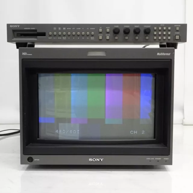 SONY BVM-D14H1 14'' HR Trinitron Master Monitor 36869h W/ BKM-10R & BKM-120D