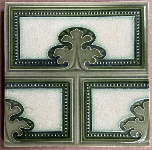 Alfred Meakin - Antique Art Nouveau Majolica Tile C1900