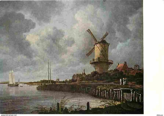 Boîte En Métal Ancienne - Thème Hiver - Moulin De Wijk Près De Duurstede - Jacob Van Ruisdael