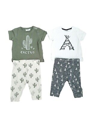 2x Next Baby Outfits- Top & Bottoms Tshirt 0-3 Months Leggings