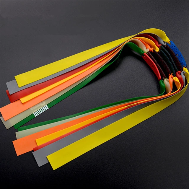 10X Flat Elastic Rubber Band Outdoor Slingshot Replacement Band Catapult New