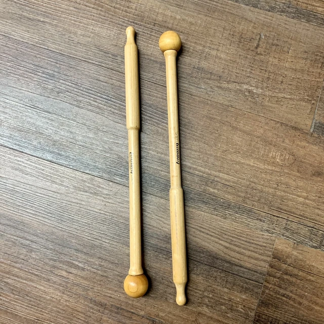 VINTAGE LUDWIG ALL Wood Marching Bass Drum Mallets Timpani Tom Tenor