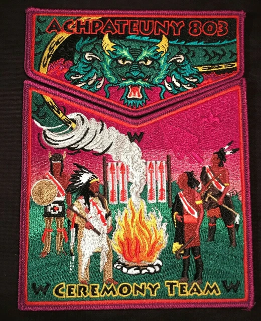 Achpateuny Oa Lodge 498 803 Bsa Far East Council Japan 2-Part Ceremony Team Rare