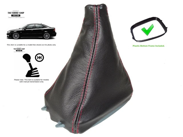 Soufflet Levier De Vitesse Pour Honda Civic EP3 2001-2005 - Daim Noir, Coutures Rouges - Pièce De Rechange