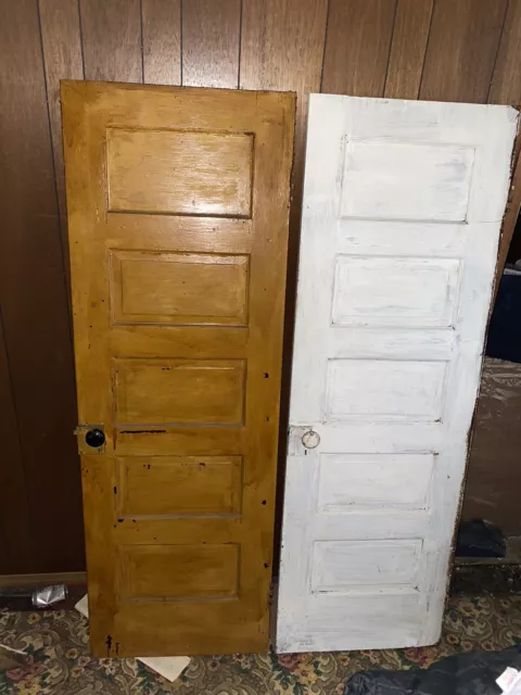 Matching Vintage 5 Panel Wood Doors
