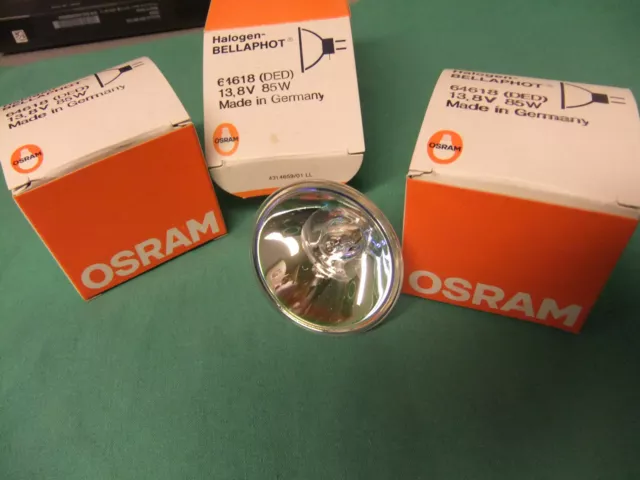 3x Osram Belaphot 64618 DED 13,8V 85W Projektorlampe-Mikrofilm Halogen