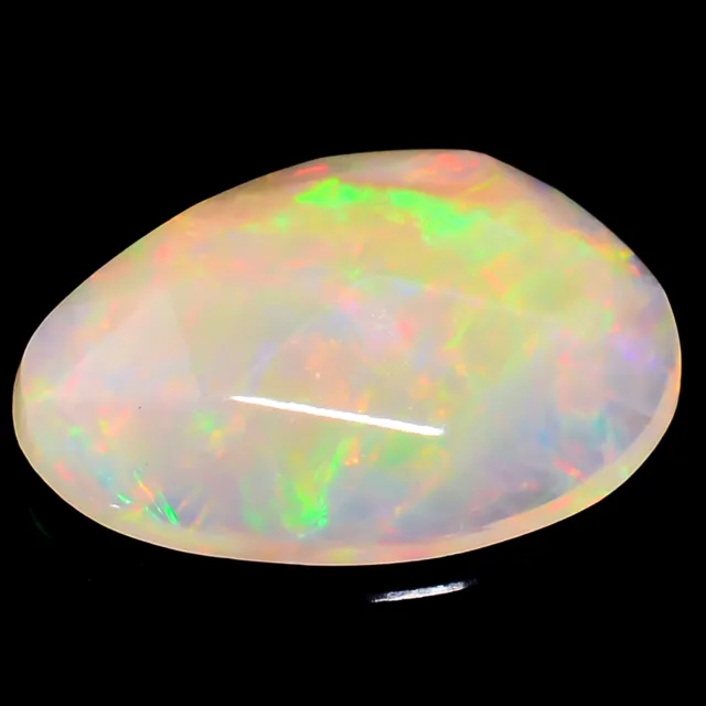 Natural Ethiopian Opal Egg Faceted Rose Cut Gemstone 2.25 Ct 13X9X3 mm EE-42676