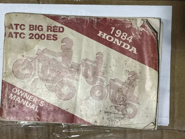 1984 Honda Atc 200ES Big Red Owners Manual 84 Atc200es