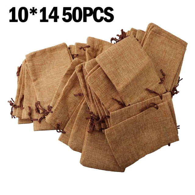 Sacs De Toile De Jute Avec Cordon Jute - Boîtes - 30Pcs - 15