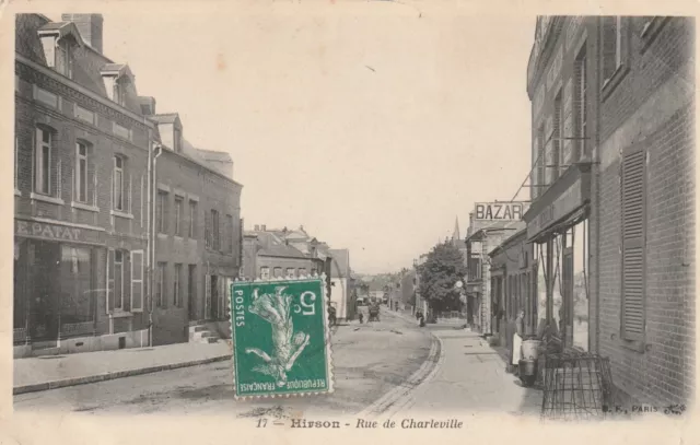 CPA 02 HIRSON Rue de Charleville