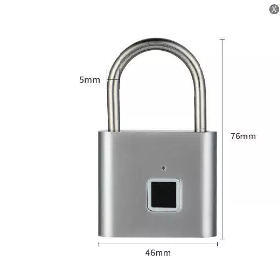 Fingerabdruck Smart Keyless Vorhängeschloss Türschloss Koffer Fingerprint Lock H