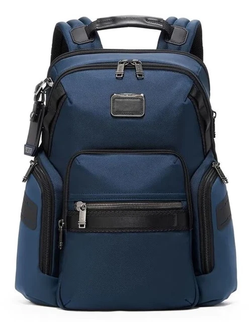 New Authentic Tumi Alpha Bravo Navigation 142479-1596 Backpack 16"x14"x7.25-Navy