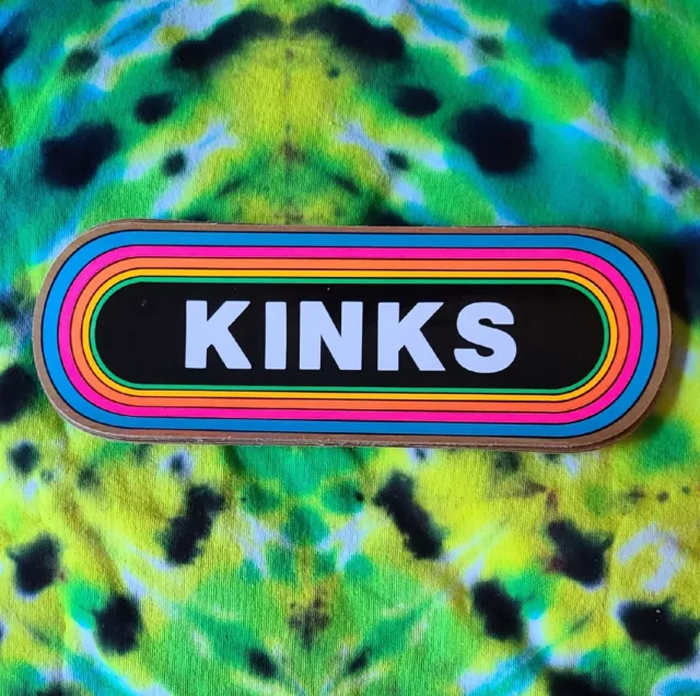 KINKS KLOS 95.5  Vintage 80's Rainbow Bumper Sticker Decal Old Style