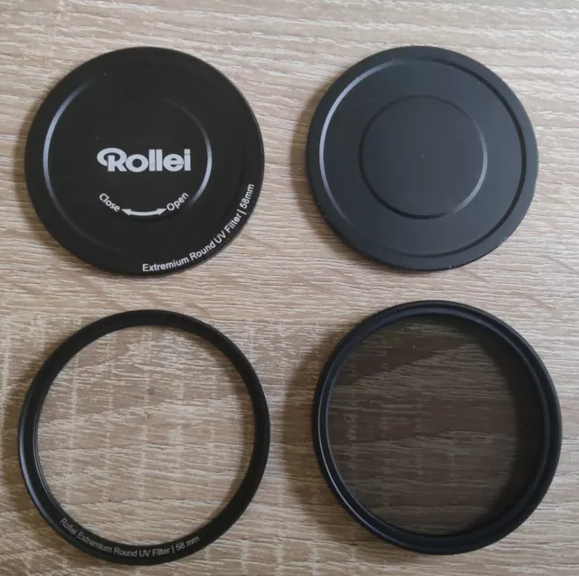 Rollei UV + CPL Filter-Set 58mm mit zwei Deckeln