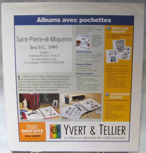Yvert et Tellier - JEU ST PIERRE et MIQUELON S.C 1995 (Avec Pochettes)